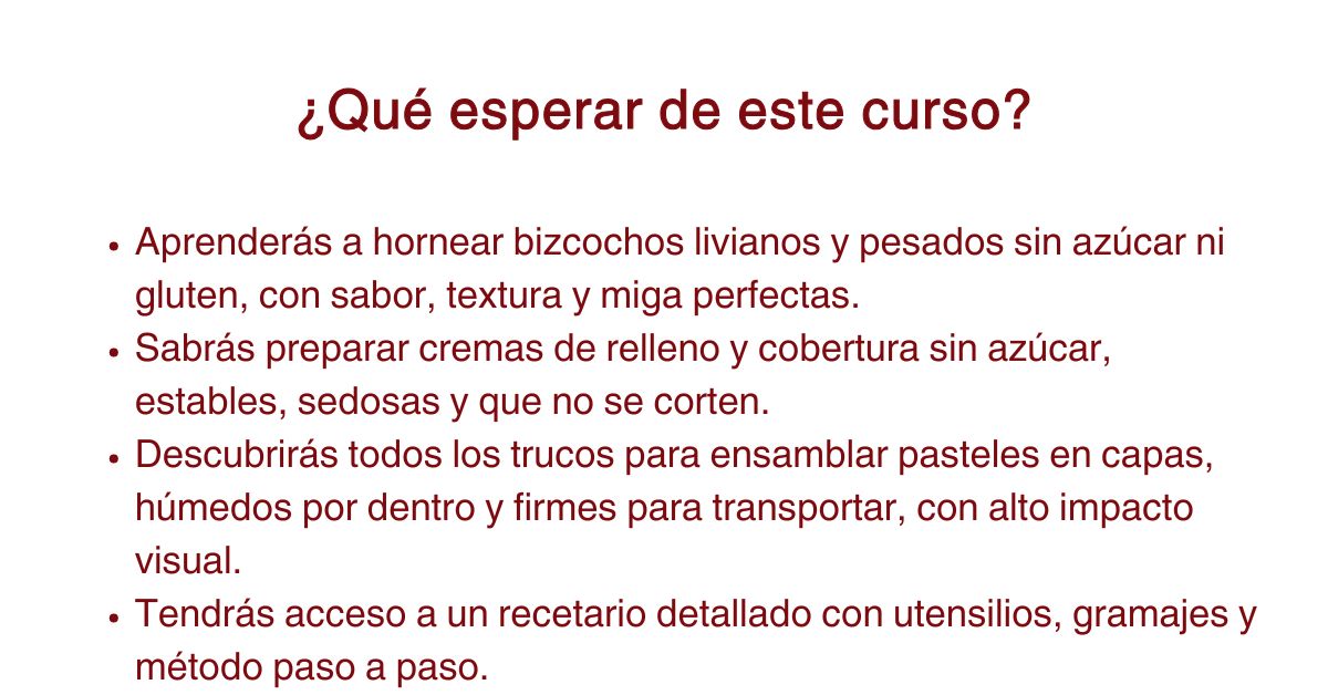 curso online de pasteleria saludable sin azucar y si gluren