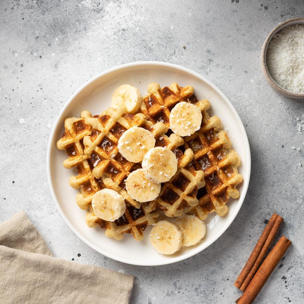 Banana waffles sin gluten